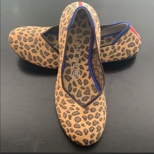 Rothys Spotted (Leopard Print) Flats, size 8